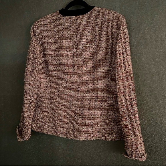 Jones Studio Separates, Black/Red Multi Color Long Sleeve Blazer/Jacket Sz 12 - Picture 7 of 9